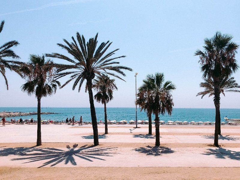 vista de la Barceloneta. Barcelona está la top 10 como branded city