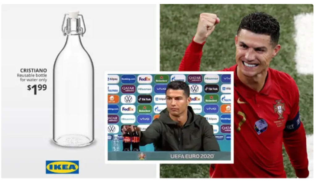 Ikea por una rueda de prensa del jugador Cristiano Ronaldo